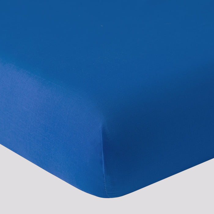 Sottolenzuolo con Angoli in Puro Cotone - Blu Denim